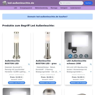 Screenshot led-außenleuchte.de