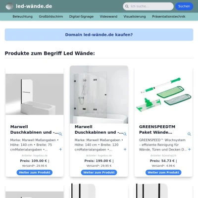 Screenshot led-wände.de