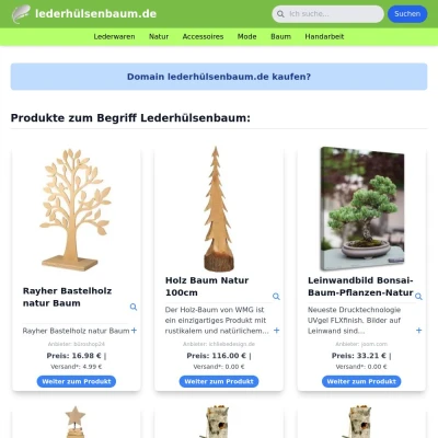 Screenshot lederhülsenbaum.de