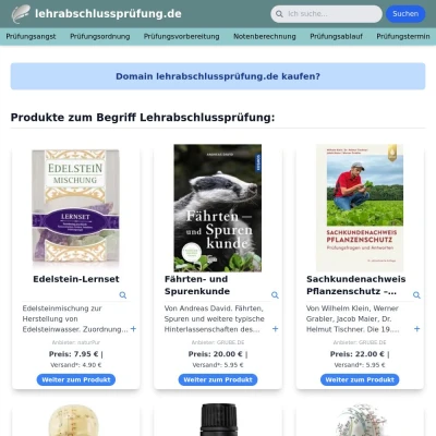 Screenshot lehrabschlussprüfung.de