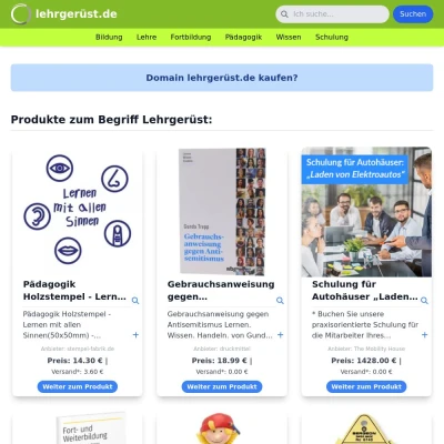 Screenshot lehrgerüst.de
