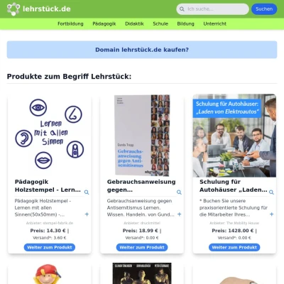 Screenshot lehrstück.de