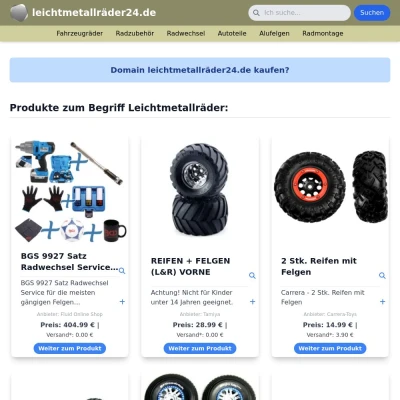 Screenshot leichtmetallräder24.de