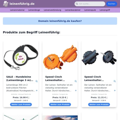 Screenshot leinenführig.de