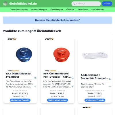 Screenshot öleinfülldeckel.de