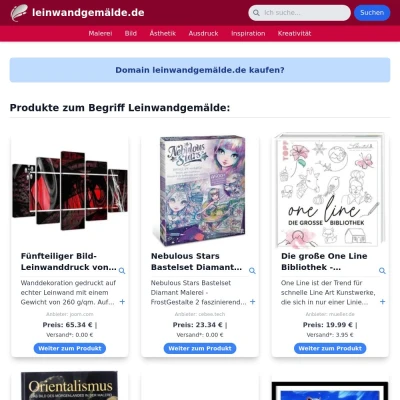 Screenshot leinwandgemälde.de