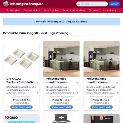 Screenshot leistungsstörung.de