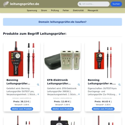 Screenshot leitungsprüfer.de