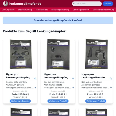 Screenshot lenkungsdämpfer.de