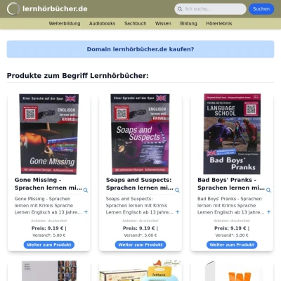 Screenshot lernhörbücher.de