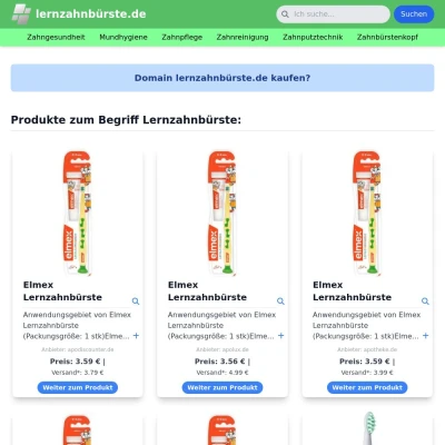 Screenshot lernzahnbürste.de