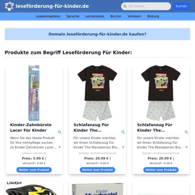 Screenshot leseförderung-für-kinder.de