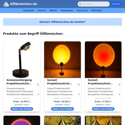 Screenshot ölflämmchen.de