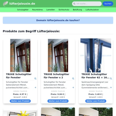 Screenshot lüfterjalousie.de
