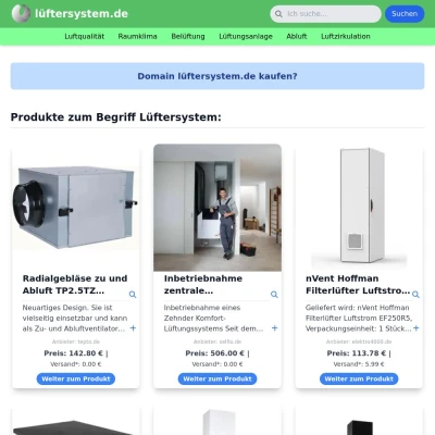Screenshot lüftersystem.de