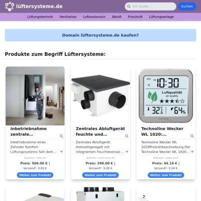 Screenshot lüftersysteme.de