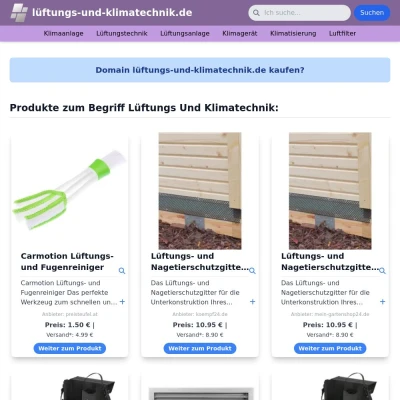 Screenshot lüftungs-und-klimatechnik.de