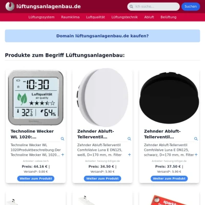 Screenshot lüftungsanlagenbau.de