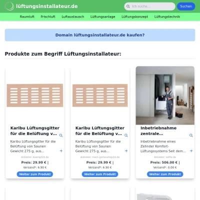 Screenshot lüftungsinstallateur.de