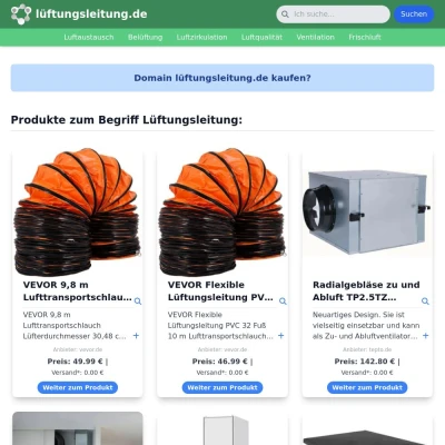 Screenshot lüftungsleitung.de