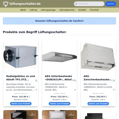 Screenshot lüftungsschalter.de