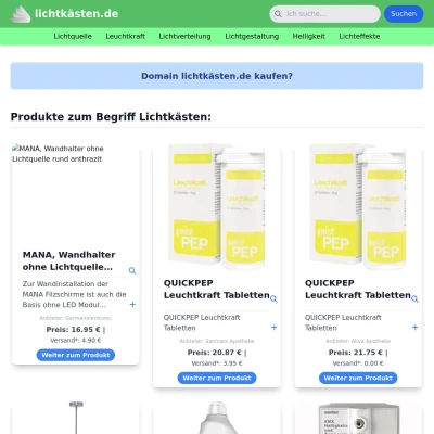 Screenshot lichtkästen.de
