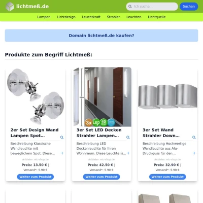 Screenshot lichtmeß.de