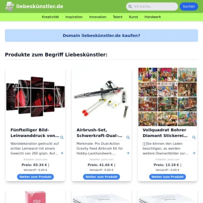 Screenshot liebeskünstler.de