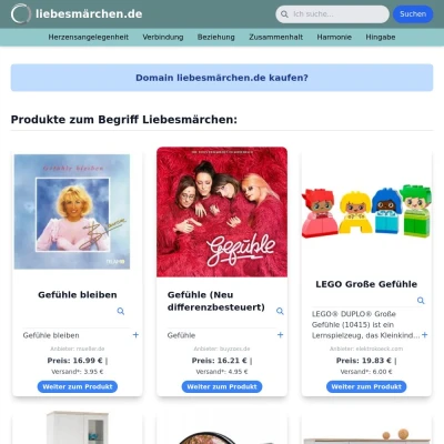 Screenshot liebesmärchen.de