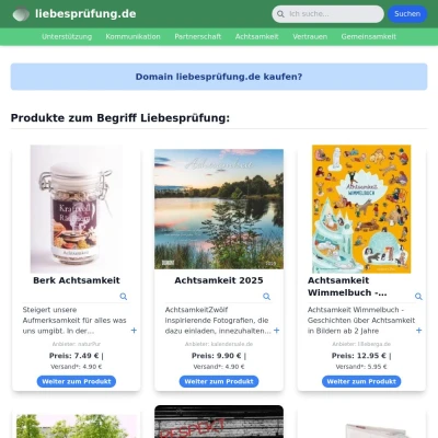 Screenshot liebesprüfung.de