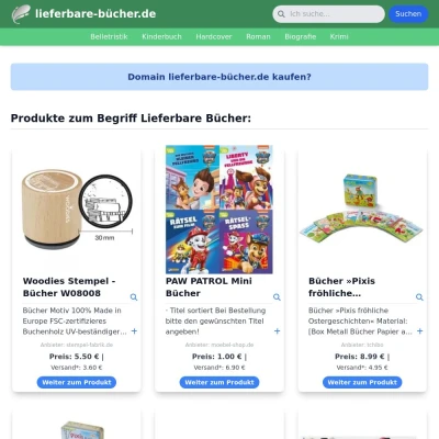 Screenshot lieferbare-bücher.de