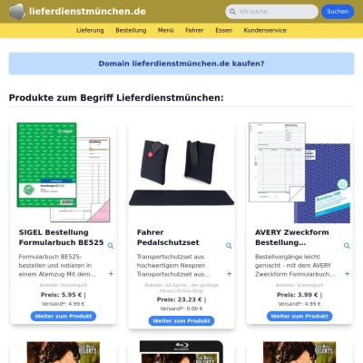 Screenshot lieferdienstmünchen.de