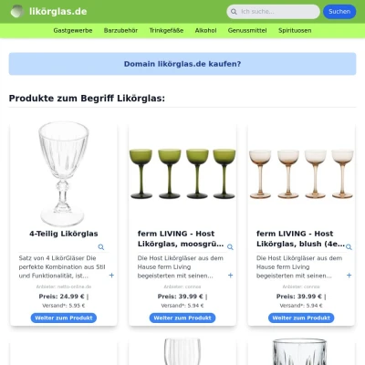 Screenshot likörglas.de