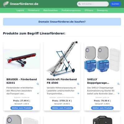 Screenshot linearförderer.de