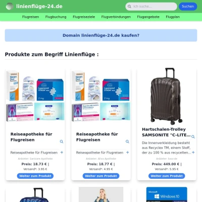 Screenshot linienflüge-24.de