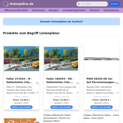Screenshot linienpläne.de