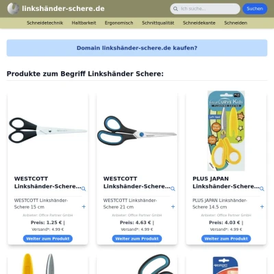 Screenshot linkshänder-schere.de