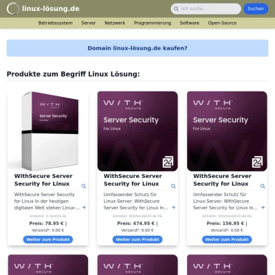 Screenshot linux-lösung.de