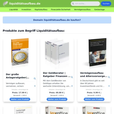 Screenshot liquiditätsaufbau.de