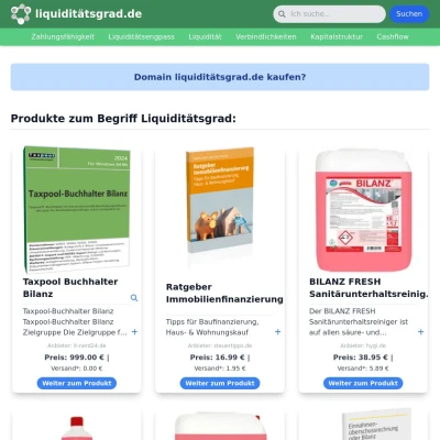 Screenshot liquiditätsgrad.de