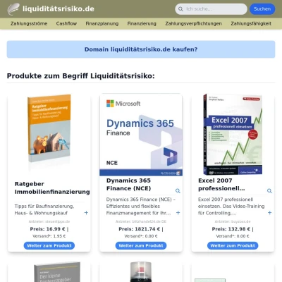 Screenshot liquiditätsrisiko.de