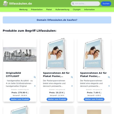 Screenshot litfassäulen.de