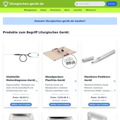Screenshot liturgisches-gerät.de