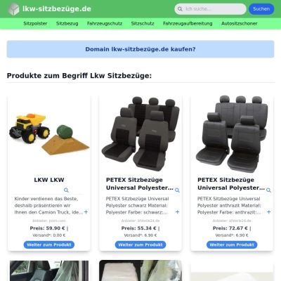 Screenshot lkw-sitzbezüge.de