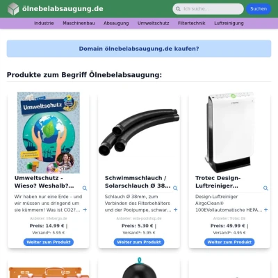 Screenshot ölnebelabsaugung.de