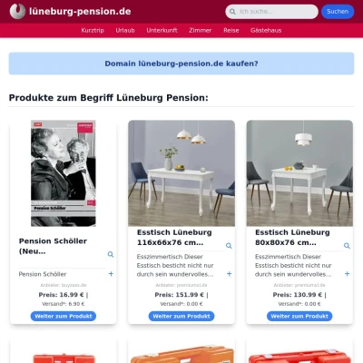 Screenshot lüneburg-pension.de