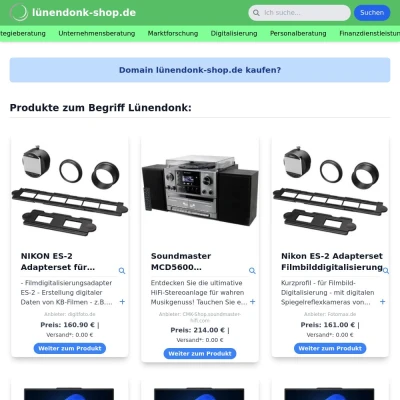 Screenshot lünendonk-shop.de