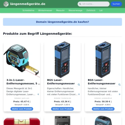 Screenshot längenmeßgeräte.de