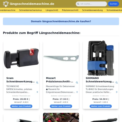 Screenshot längsschneidemaschine.de