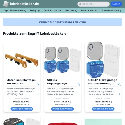 Screenshot lohnbestücker.de